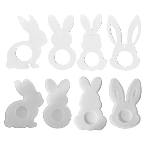 Silikonformen Gießformen Ostern Anhänger, Silikonform Ostern Anhänger Silikonform Hase Ostereier Anhänger Gips Zum Gießen Gießformen Silikon Osterhase Eier Giessformen Silikon Gießform Ostern (L) von FZQBEY