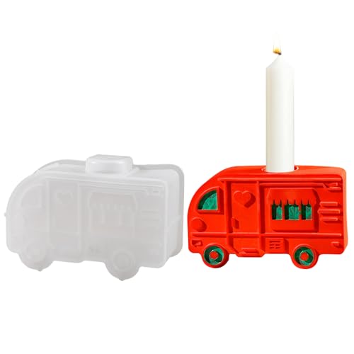 Silikonformen Gießformen Weihnachten,Silikonform Weihnachten Camping Bus Silikonform Kerzenhalter Gießformen Silikon Gießform Weihnachten Gips Zum Gießen Giessformen Silikon Gießform Kerzenhalter (B) von FZQBEY