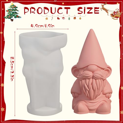 Silikonformen Gießformen Weihnachten Kerzenformen zum Gießen, 4 Stück 3D Wichtel Silikonform Weihnachten Zwerg Gießformen Silikon Gießform Wichtel Gips Zum Gießen Weihnachtsmann Giessformen Silikon von FZQBEY