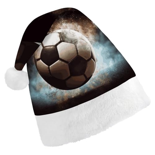 FZQVSGW Weihnachtsmützen für Erwachsene, Weihnachtsfest, Festliche Weihnachtsmützen für Männer und Frauen, Weihnachtsmannmütze, Sport, Fußball, Nikolausmütze, Nikolausmütze, Nikolausmütze von FZQVSGW