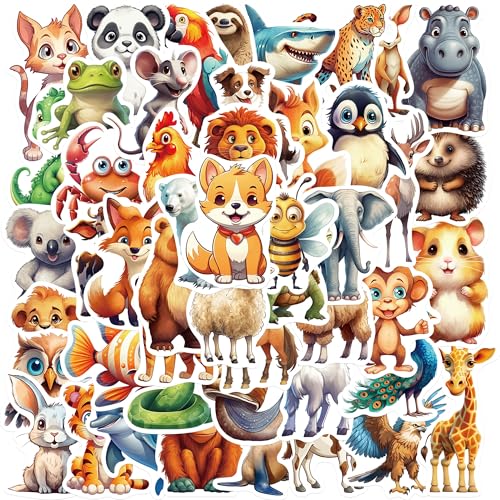 50 sticker kinder，aufkleber kinder，sticker tiere，stickers，kinder sticker von FZSECRIU