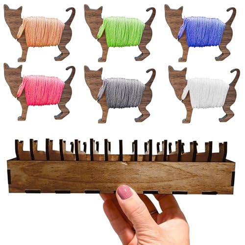 Wooden Animal Bobbin Set, 15 Stück Tierspulen-Set Nähmaschinenspulen aus Holz Für DIY-Nähaufbewahrung Hölzerne Tiere Zahnseide Spulen Nähmaschinen Zubehör von FaAmour