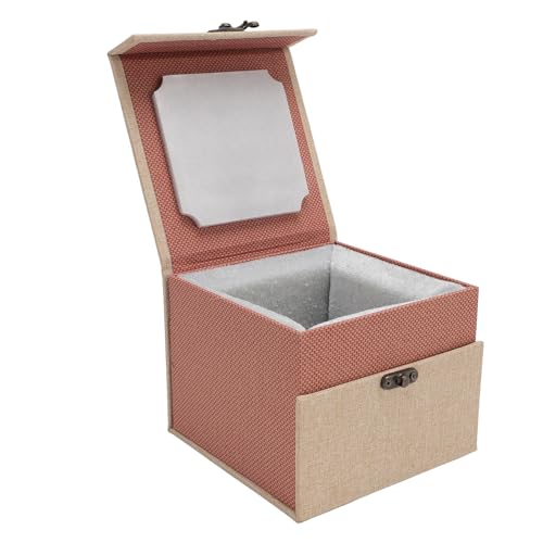 Fabater Kugelgelenk-Puppenkopfbox, Baumwoll-Leinentuch, Stoßfester Innenschwamm, Retro-Kugelgelenk-Puppenkopfhalter Zum Tragen (Beige) von Fabater