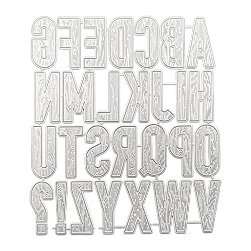 Fabeas Metall-Stanzformen, Buchstaben, Alphabete, metallische Stanzformen, Kunstbuchstaben, dekorative Stanzungen, Prägeschrift-Schablone für Scrapbooking von Fabeas