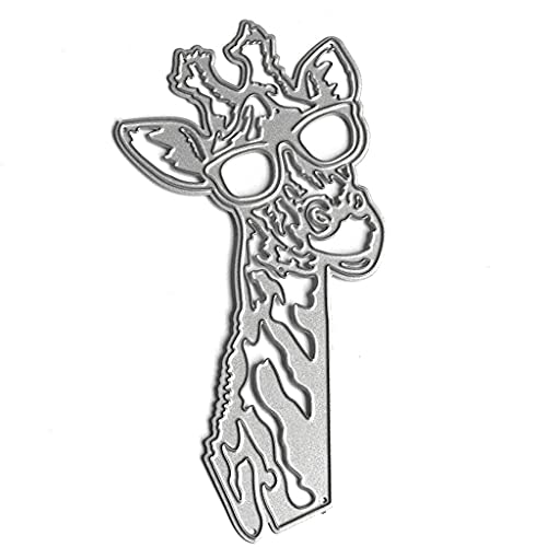 Fabeas Metall-Stanzformen, Sonnenbrillen-Giraffe, Metall-Stanzformen, Prägestempel zum Kartenmachen, Prägen von Fotoalben, dekoratives Basteln von Fabeas