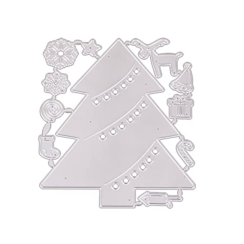 Fabeas Metall-Stanzformen, Weihnachtsbaum-Elch, Metall-Stanzformen, Schablone für Scrapbooking, Alben, Papierkarten von Fabeas