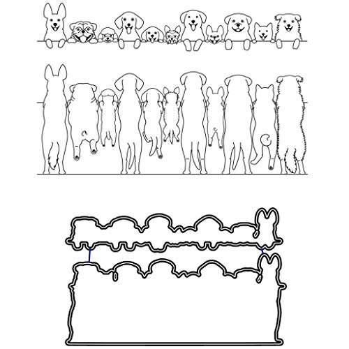 Fabeas Stanzformen aus Metall, Hunde-Stanzformen, Präge-Stanzformen aus Karbonstahl, dekorative Schablone zum Gestalten von Geschenkkarten, Scrapbooking und Fotoalben von Fabeas