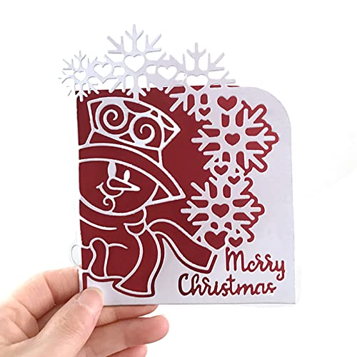 Fabeas Stanzformen aus Metall, Schneemann-Stanzformen, weihnachtliche Schneeflocken-Prägungsstanzungen zum Erstellen von Grußkarten, Geschenkkarten, Scrapbooking-Alben von Fabeas