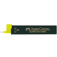 FABER-CASTELL SUPER-POLYMER Feinminen-Bleistiftminen schwarz B 0,35 mm, 12 St. von Faber-Castell