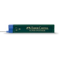 FABER-CASTELL SUPER-POLYMER Feinminen-Bleistiftminen schwarz B 0,7 mm, 12 St. von Faber-Castell