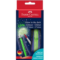 2 FABER-CASTELL Glow in the dark Gel Glitzer farbsortiert 2 x 12,0 g von Faber-Castell