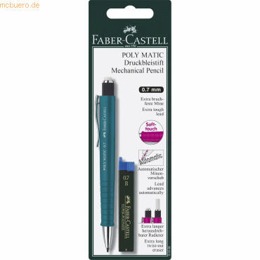 Faber Castell Druckbleistift Poly Matic 0,7 B sortiert Blisterkarte von Faber Castell