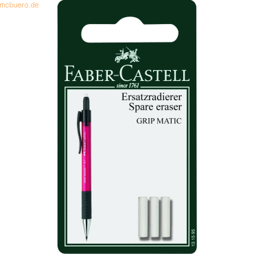 Faber Castell Ersatzradierer Grip-Matic auf Blisterkarte VE=3 Stück von Faber Castell