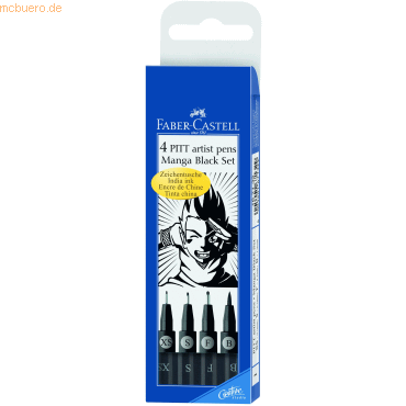 Faber Castell Tuschestift Pitt Artist Pen Manga Black sortiert mm schw von Faber Castell