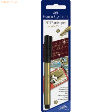 Faber Castell Tuschestift Pitt Artist Pen Spitze: M gold von Faber Castell