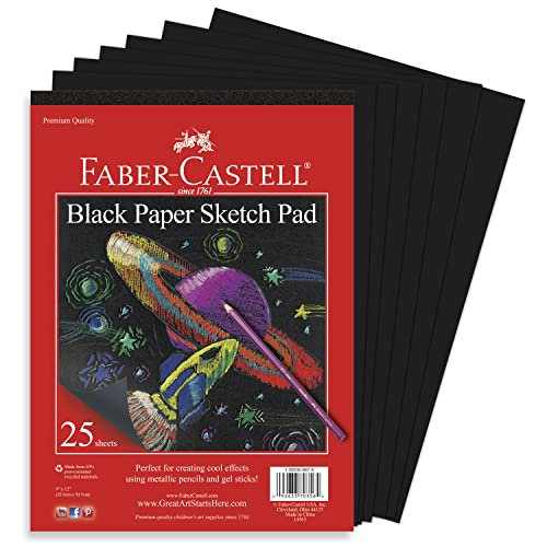 Black Paper Sketch Pad 9"X12"-40 Sheets von Faber-Castell