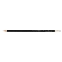 FABER-CASTELL 1112 Bleistifte HB schwarz mit Radierer, 12 St. von Faber-Castell