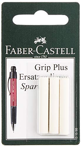 FABER-CASTELL 131598 - Ersatzradierer für Druckbleistift Grip Plus, 3 Stück von Faber-Castell