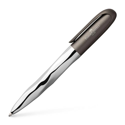 FABER-CASTELL 149606 - Drehkugelschreiber N'ice Pen, Metallic Grau, Kugelschreiber Mine XB, Schreibfarbe schwarz von Faber-Castell