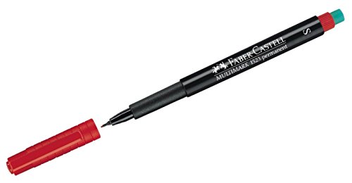 FABER-CASTELL 152321 - Marker Multimark S, permanent, rot von Faber-Castell