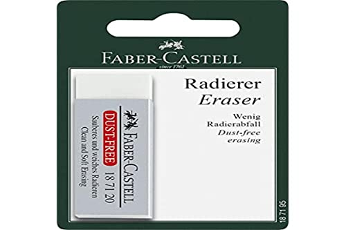 FABER-CASTELL 187195 - Radierer Dust-Free, für Blei- und Farbstifte, 1 Stück von Faber-Castell