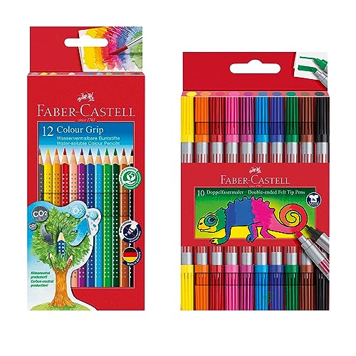 FABER-CASTELL 205072 - Stifte Set mit Filzstiften und Buntstiften, 22-teilig, für Kinder und Erwachsene von Faber-Castell