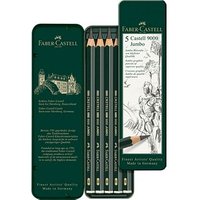 FABER-CASTELL 9000 Jumbo Bleistifte HB, 2B, 4B, 6B, 8B grün, 5 St. von Faber-Castell