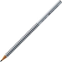 FABER-CASTELL GRIP 2001 Bleistifte B silber, 12 St. von Faber-Castell