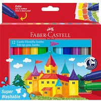 FABER-CASTELL Jumbo Super Washable Filzstifte farbsortiert, 12 St. von Faber-Castell