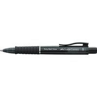 FABER-CASTELL Kugelschreiber Poly Ball View schwarz, Schreibfarbe: blau, 1 St. von Faber-Castell