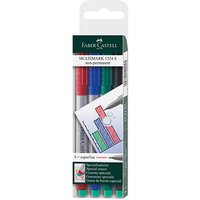 FABER-CASTELL MULTIMARK Folienstifte-Set farbsortiert non-permanent 4 St. von Faber-Castell