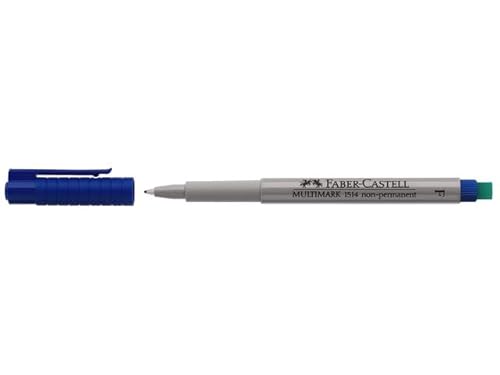 FABER-CASTELL NonPermanent-Marker MULTIMARK F, blau VE=6 von Faber-Castell