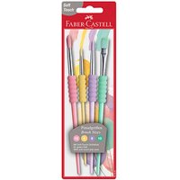 FABER-CASTELL Pastell Pinsel-Set Größe 4, 8, 10, 12, 4-teilig von Faber-Castell