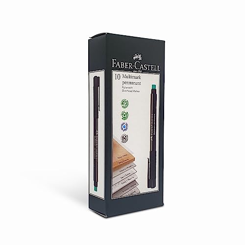 FABER-CASTELL Permanentmarker MULTIMARK 1513 schwarz F - 10er Pack von Faber-Castell