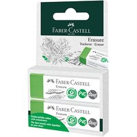 2 FABER-CASTELL Radiergummis Erasure grün von Faber-Castell