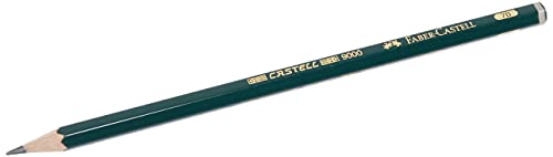 Faber-Castell 119007 - Bleistift Castell 9000, Härtegrad 7B, grün von Faber-Castell