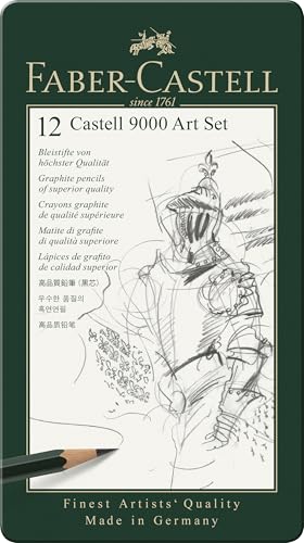 Faber-Castell 119065 - Bleistift Castell 9000, 12er Art Set, Inhalt: 8B - 2H von Faber-Castell