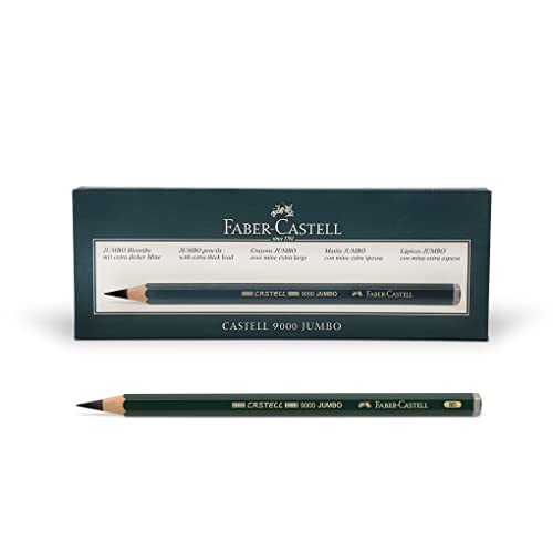 FABER-CASTELL 119308 - Bleistift Castell 9000 Jumbo, Härtegrad 8B von Faber-Castell