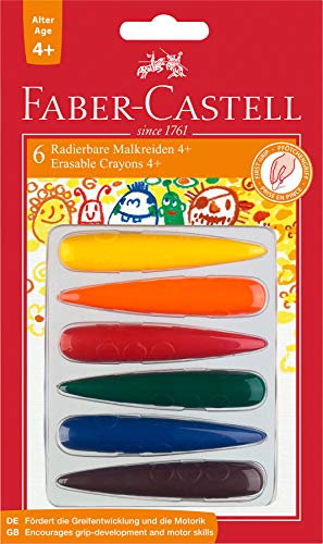 Faber-Castell 120404 - Malkreide in - Fingerform - ab 4 Jahre, 6er Packung von Faber-Castell