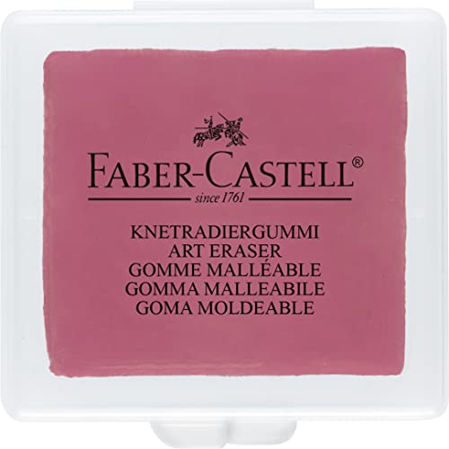 FABER-CASTELL 127321 - Knetradiergummi Art Eraser, in Kunststoffbox, 1 Stück, gelb, rot, blau sortiert von Faber-Castell