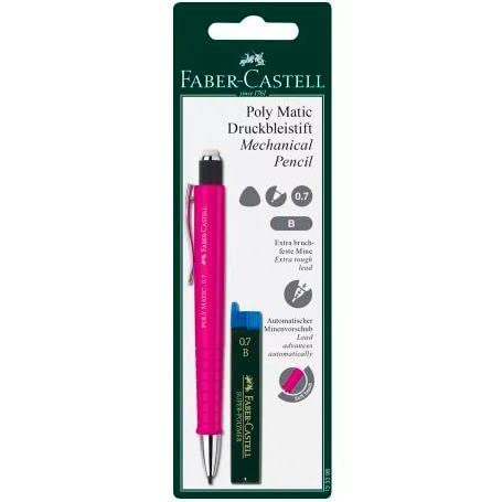 FABER-CASTELL 133398 - Druckbleistift Poly Matic, 0,7 mm, auf Blisterkarte, sortiert von Faber-Castell