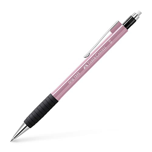 FABER-CASTELL 134527 - Druckbleistift GRIP 1345 rose shadows, Härtegrad B, Minenstärke 0.5 mm, mit integriertem Radiergummi, 1 Stück von Faber-Castell