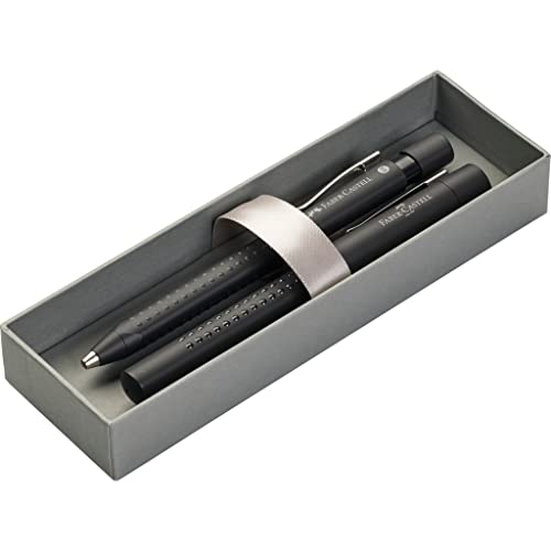 FABER-CASTELL 140983 - Geschenkset Grip 2011 Füller und Kugelschreiber Schwarz von Faber-Castell