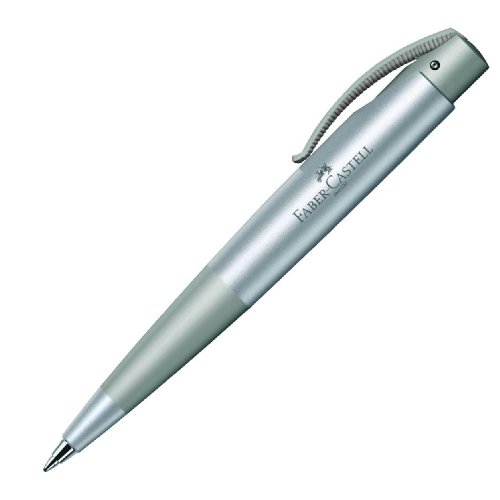 Faber-Castell 142811 Kugelschreiber CONIC, Mine-M; Schaftfarbe silber von Faber-Castell