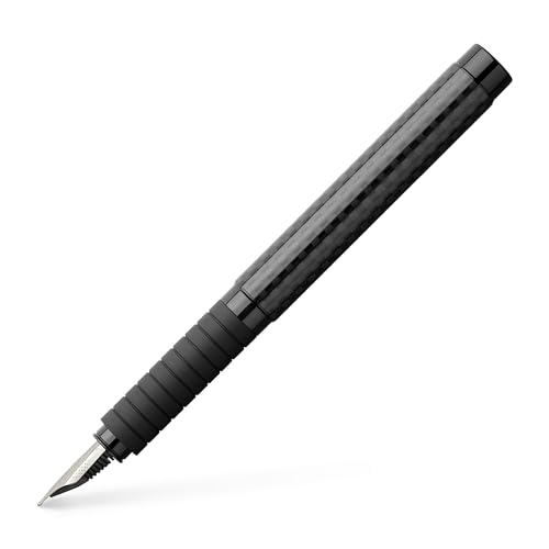 FABER-CASTELL 148822 - Füllfederhalter Basic Black Carbon, Feder EF, Schwarz, 1 Stück von Faber-Castell