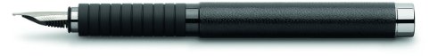 Faber-Castell 148832 - Füllfederhalter Basic Black Leder, Feder EF, schwarz von Faber-Castell