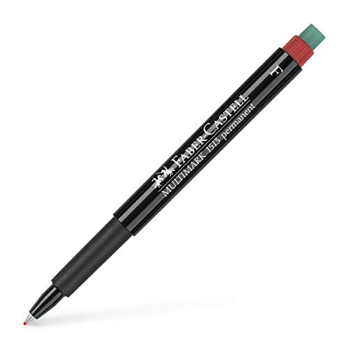 FABER-CASTELL 151321 - Marker Multimark F, 0,6 mm, permanent, rot, 1 Stück von Faber-Castell