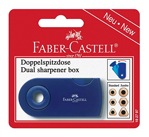 FABER-CASTELL 182797 - Doppelspitzdose, farblich sortiert in rot und blau, keine Farbauswahl möglich von Faber-Castell