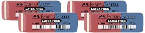 Faber-Castell 187040 - Radierer Latex-free, Tinte/Blei, 7070-40 (Packung mit 4) von Faber-Castell