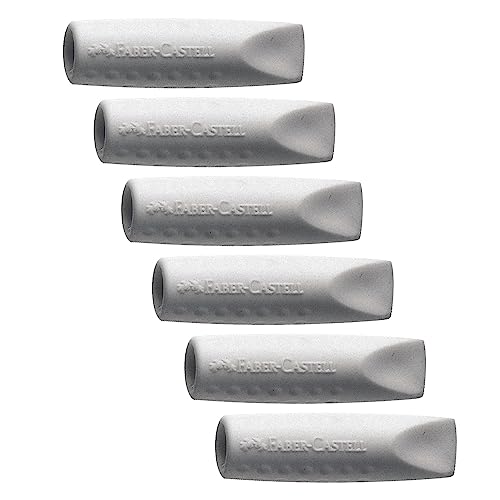 FABER-CASTELL 205049 - Radiergummi Grip 2001 Eraser Cap, 12 Radierer zum aufstecken von Faber-Castell